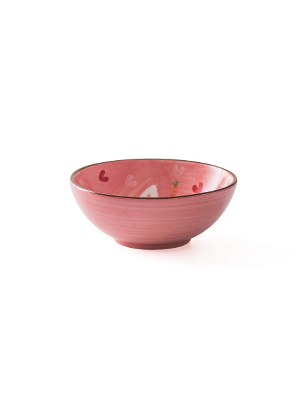 Vaisselle en porcelaine cartoon avec cuillère et bol haute résistance thermique