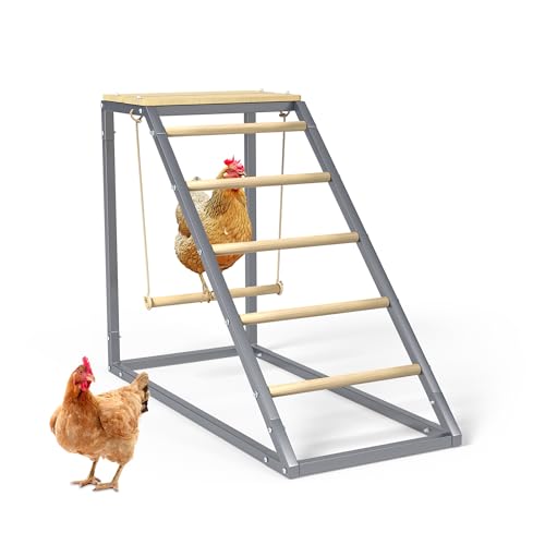 Image of Chicken Coop Roosting Perch Essentials：Perfect for Backyard Poultry, Easy Installation &,Farm Roost Toys for Chickens(37.5''L x 15.7'' W x 27.5H'')