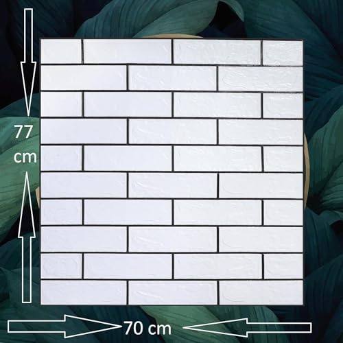 Image of 3D White & Black Line Wallpaper - Self-Adhesive PE Foam Wall Panels for Bedroom, Kitchen & Living Room | DIY Waterproof Wall Sticker (70 x 77 cm)