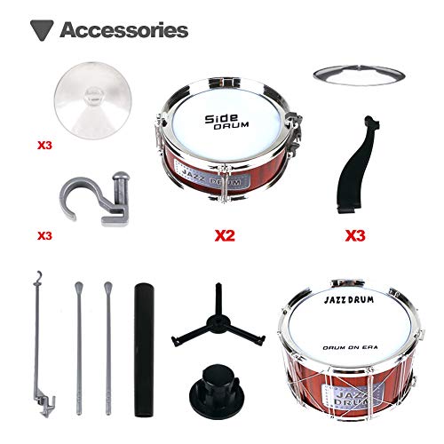Ahomash Jazz Drum Sets Toy Drum Set For Kids 1 - 6 Years Old Beats Musical Toys Plastic Drum Kit With Cymbal & Drumsticks Kids Drum Set #TOP5