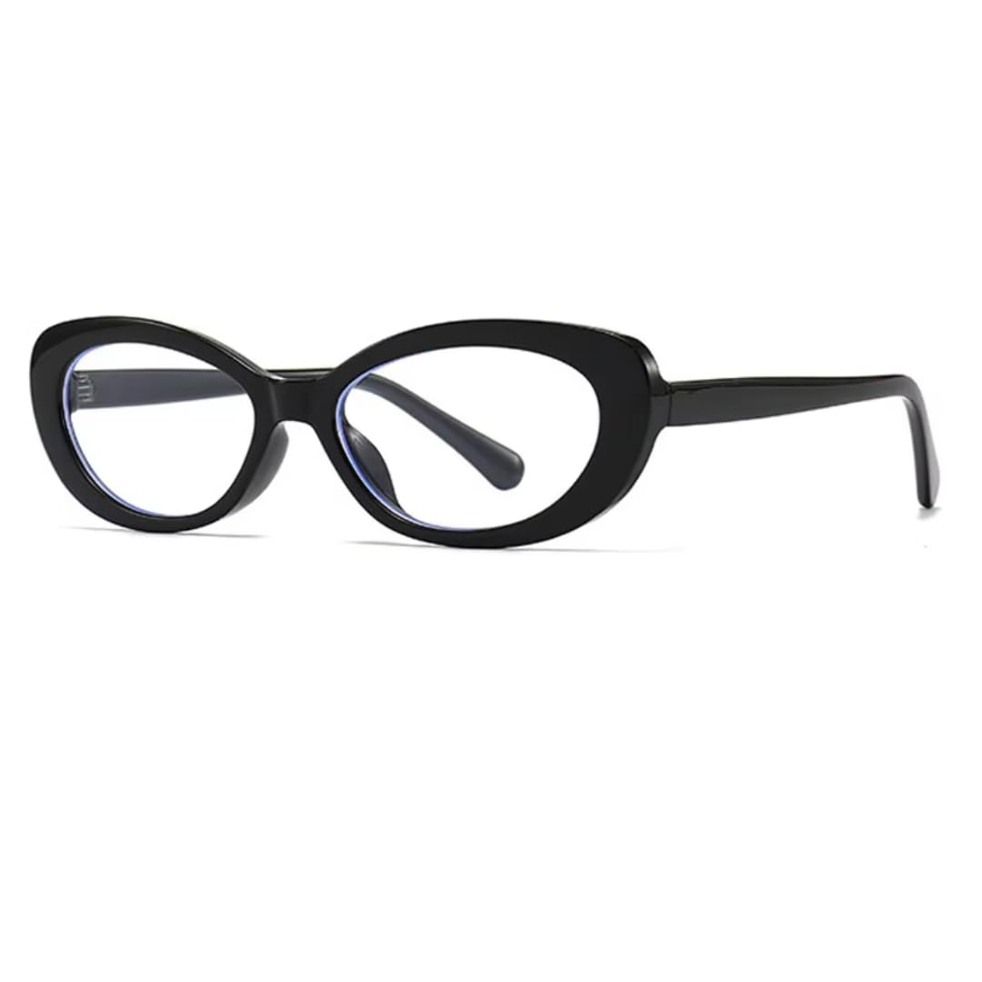Gafas de sol vintage de ojo de gato para mujer, estilo retro, para hombre, a la moda, UV400 (negro)
