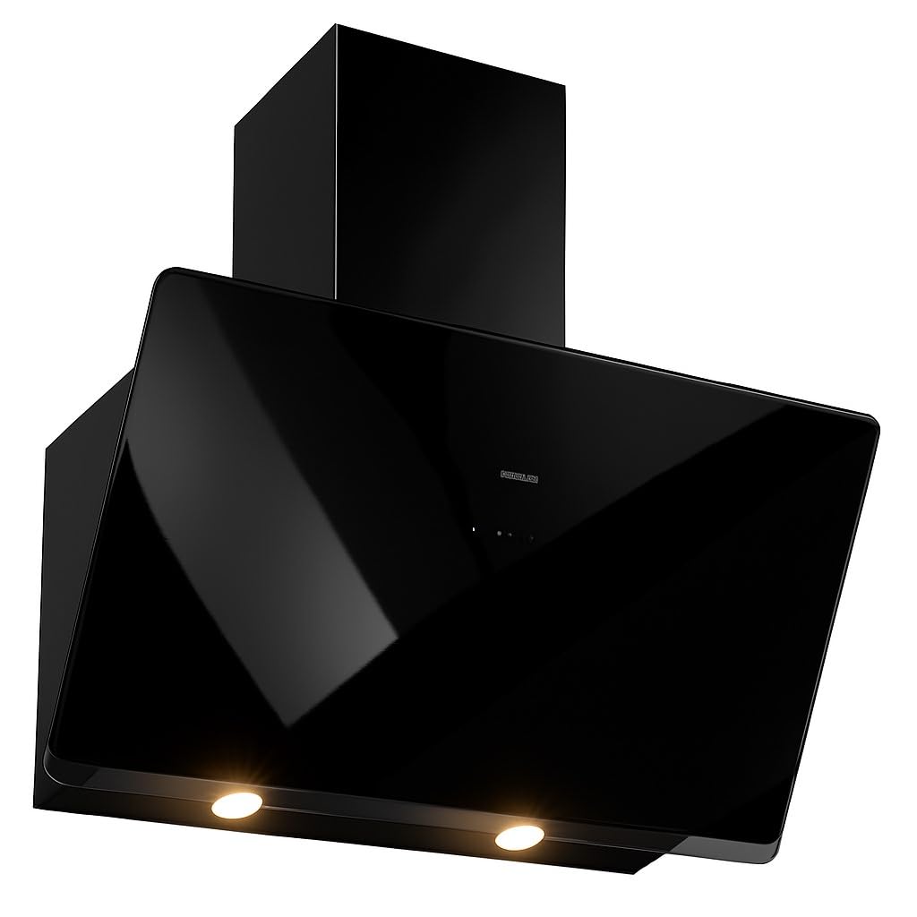 Cappa a parete Nera Silverline 3457.9.733.02, Soho Nero 90 cm, Capacità 648 m3, 3 velocità, controllo touch, rumorosità max 63 db(A), illuminazione a LED 2x3W