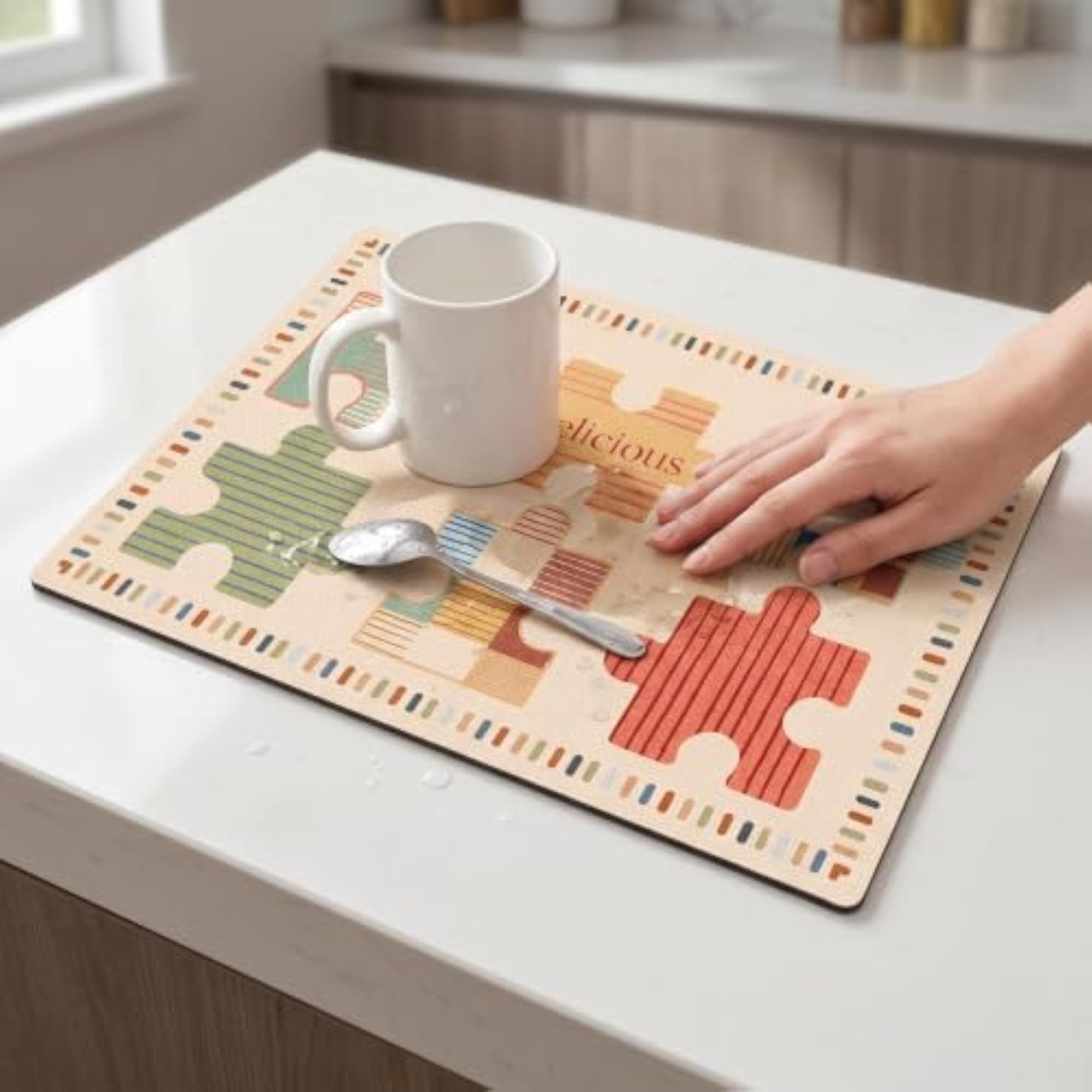 Diatomaceous Earth Kitchen Dish Drying Mat