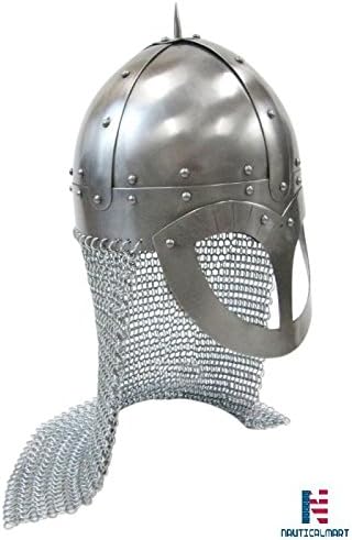 NauticalMart Halloween Viking Spectacle Helmet w/Chainmail