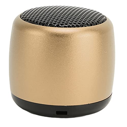Image of Sanpyl Mini Bluetooth Speaker, Portable Wireless Speakers with HD Sound Heavy Subwoofer, USB Rechargeable Small Tiny Speaker for Outdoor Indoor (Gold)