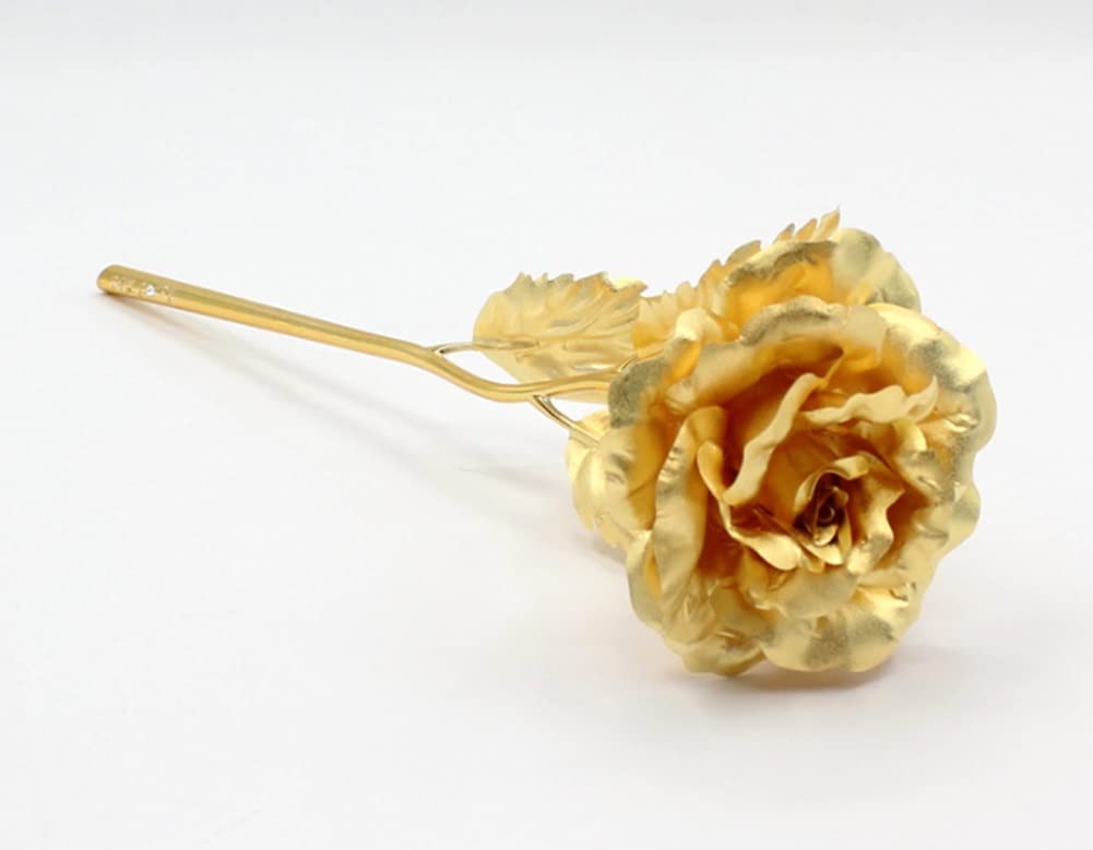 Künstliche Blumen Gefälschte Roseartificial Rose Blumenkunst mit Vase, Goldfolie Rose Set, verwendet, um Hochzeiten, Geschenke, Home Dekorationen zu dekorieren Künstliche Blumen wie Echt ( Color : A )
