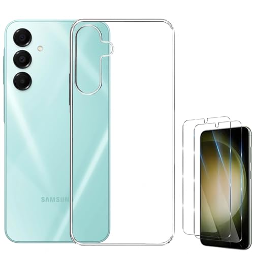 MELOENVIAS Funda + Protector Pantalla Cristal Templado Opcional para Samsung Galaxy A16 4G / 5G Carcasa Forro Protector Silicona Suave Flexible Gel TPU Lisa Mate Transparente