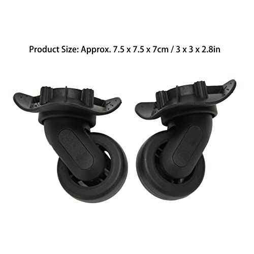 Silent Wearable Luggage Caster, Lightweight Black Suitcase Wheel Replacement, Set of 2, Luggage Suitcase Caster, Easy to Install for Suitcase Repair3
