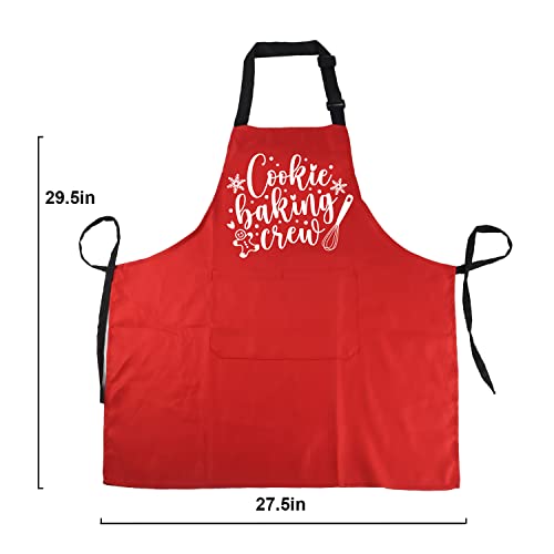Gvlrbut Aventais de Natal para mulheres com bolsos, aventais de assar para mulheres, homens, cozinha