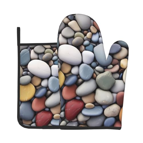 Full-Width Printed Oven Mitt & Pot Holder Set