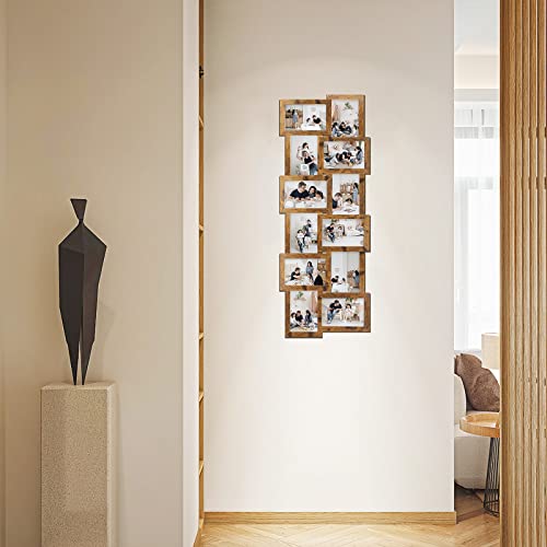 Hello Laura - Picture Frames Collage Wall Decor 12 Pack Photo Collage Frame For Wall Long Fall Shape Collage Picture Frames Gallery Wall Frame For Home - Rusted Gold #TOP3