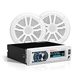 BOSS Audio Systems MCK632WB.6 Receiver Package-Bluetooth Audio, USB, MP3, AM FM, Aux-in, no CD Player, 6.5 Inch Weatherproof Speakers, Marine Dipole Antenna