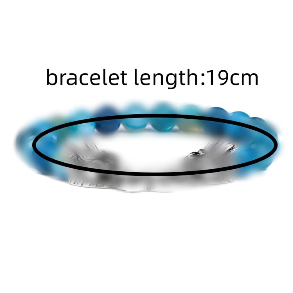 BobYk Armbänder, Kristallarmband, 8 mm, Kristallarmband, Sodalith-Stein-Armband, Drachenkopf-Chakra-Armband, Edelstein, Reiki, Yoga, Glücksschmuck für Männer, Frauen, Teenager, Eltern_Wie abgebildet