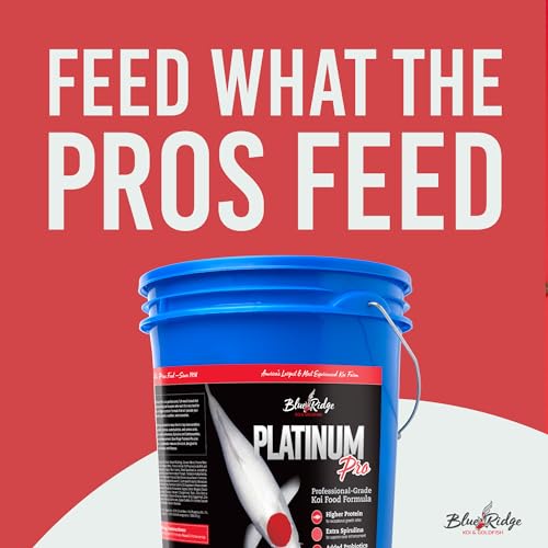 Blue Ridge Koi Fish Food 14lb - Koi Food 3/16” Platinum Pro Formula Goldfish Food, Premium Fish Food for Ponds, Ponds Fish Food, Floating Pond Pellet - Image 3