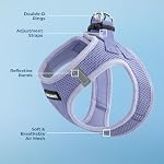 Best Pet Supplies Voyager Step-in Air Harness - All Weather Mesh, Reflective, No Pull Harness for Dogs, Cats - Secure with Hook & Loop Fastener, Buckle, Double D-Rings - Lavender, S - Image 3