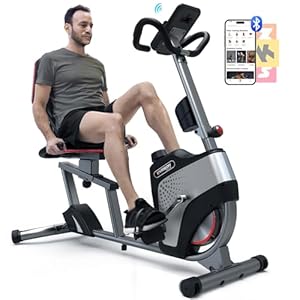 HARISON Pro Recumbent Exercise Bike 400 lbs Capacity, Magnetic Recumbent bike for Adult and Seniors, Recumbent Stationary bike for Home with Smart Bluetooth App, 2 in 1 LCD Monitor and Tablet Holder
