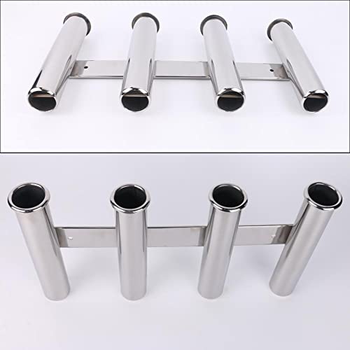 Wall-Mounted 316 Stainless Steel Rod Holder 4 Tube Fishing Pod Rack For Marine Boat Yacht Camper Rv #TOP2