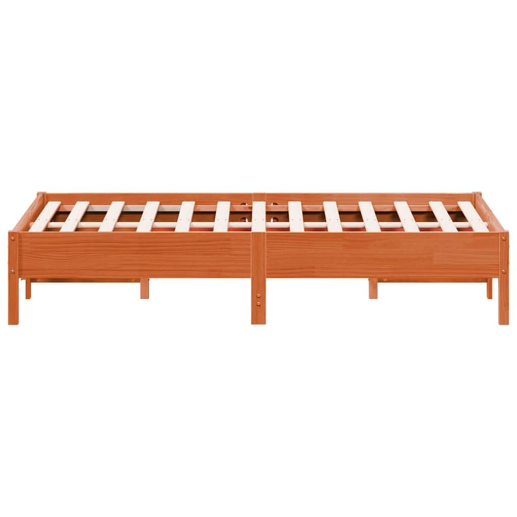 Lite drewno sosnowe z listwami ze sklejki rustykalny 90x190 cm brąz