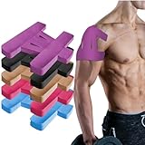 IEADEN Precut Kinesiology Tape for Shoulder, 10 Pcs - Shoulder Support & Stability, Shoulder Pain Relief Athletic Tape - Waterproof & Elastic, Breathable Hypoallergenic Latex-Free Tape, Purple