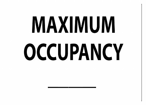 Panneau d'occupation maximale noir sur blanc 17,8 x 25,4 cm avec kit chiffres interchangeables