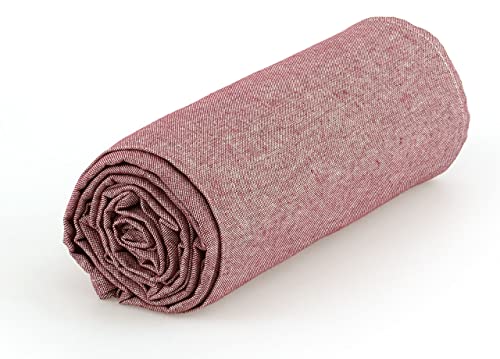 BiancheriaWeb Tagesdecke Granfoulard aus Baumwolle, hergestellt in Italien, verschiedene Designs, Mehrzweck-Tagesdecke, 1 Einzelbett, Bordeaux