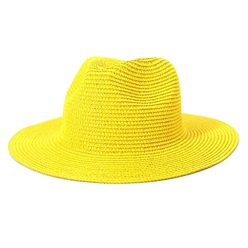 Chapeau de paille plage hommes femmes style jazz ajusté pour le soleil