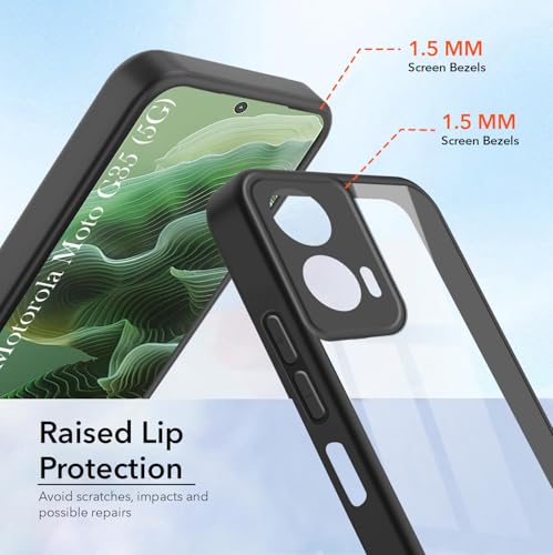Image of Jkobi Ultra-Hybrid Back Cover Case for Motorola Moto G35 5G (Lifetime Anti Yellow | Anti Scratch | Crystal Clear Shockproof)