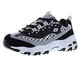 Skechers D Lites Link Up Womens Shoes Size 8.5, Color: Black/White/Grey