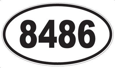カッティングシート Amazon.com - Number 8486 Oval Sticker