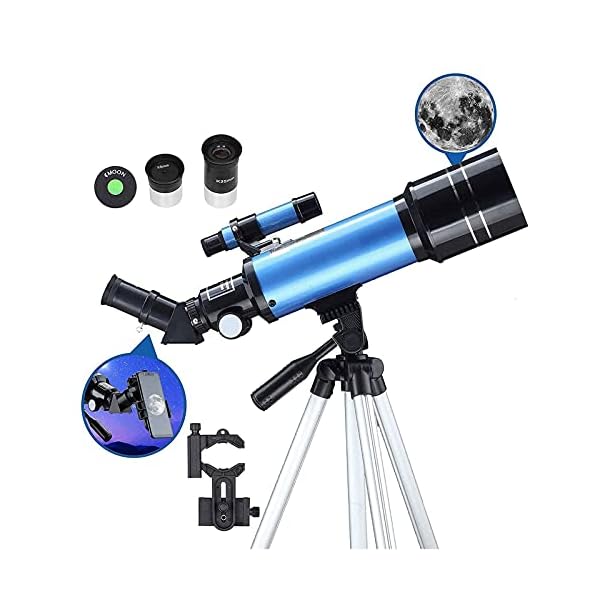Diumy Teleskop, 70-mm-Apertur-Refraktor-Teleskope, 400-mm-Az-Mount-justierbares Teleskop für Erwachsene Astronomie…
