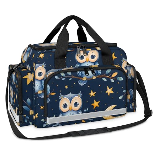 GzLeyigou First Aid Bags Empty, Colorful Owl Emergency Bag First Aid Kit Multiple Compartment Kit Carrier On Call Trauma Bag For Paramedics Emergency Medical Supplies Kit
