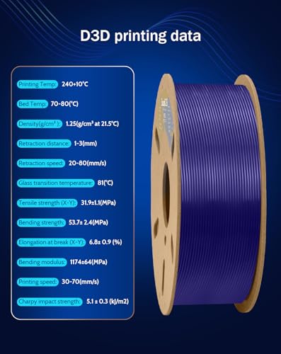 Image of DURAMIC 3D PETG Filament 1.75mm Translucent Blue, 3D Printing Filament 1kg Spool(2.2lbs), Filament 1.75mm Dimensional Accuracy + /- 0.05 mm Non-Tangling Non-Clogging Non-Stringing