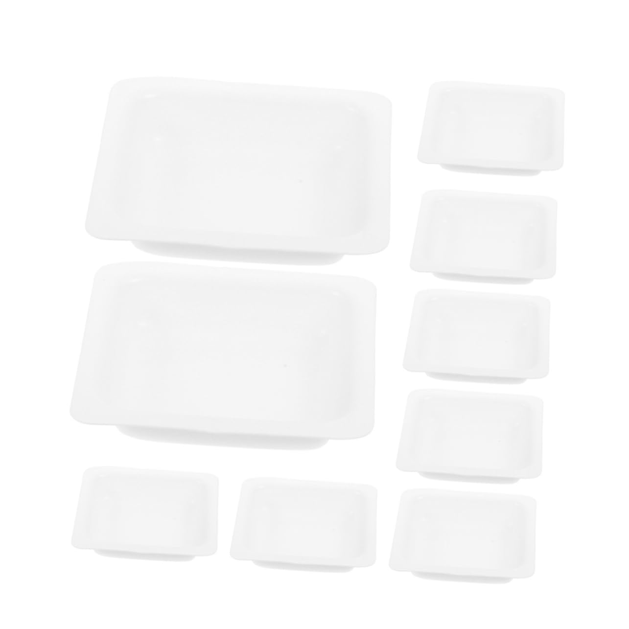 Gatuida Lot de 10 Bateaux de Pesage pour Échantillons, 100ml, Plastique Blanc, Compatibles Balances, pour Laboratoire
