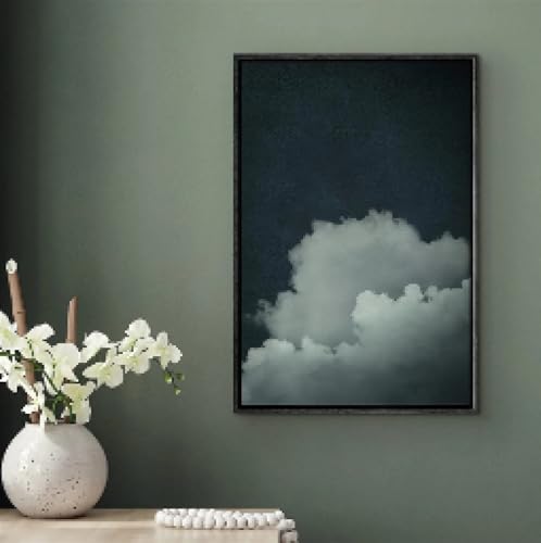 Impression sur toile nuage blanc de qualité artistique décoration murale premium 60x90cm