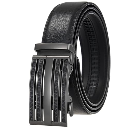 Fashion Automatic Buckle Leather Luxury Belts for Men Business Alloy Buckle