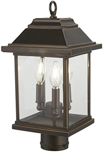 Minka Lavery Outdoor Post Lights 72636-143C Mariner's Pointe Exterior Post Lantern, 3-Light 180 Watts, Oil Rubbed Bronze #TOP6