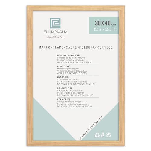 Enmarkalia Marco 30 x 40 cm, color Madera (moldura de 30x15mm)