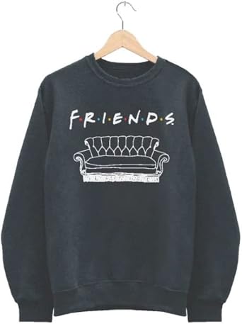 Amazon.com: FRIENDS - Sudadera negra con diseño de programa de televisión  (elige la talla XS-2XL) : Ropa, Zapatos y Joyería