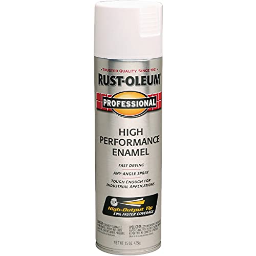 15 Oz White Flat High Performance Enamel Spray Paint 7590-838 [Set of 6]