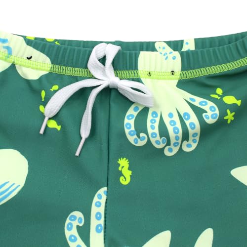 Image of Boys Two Piece Rash Guard Swimsuits Kids Long Sleeve Sunsuit Swimwear Sets