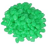 Jimiston, 200 piedras flotantes luminosas artificiales para jardín, acera, jarrón y decoración de acuario (verde)