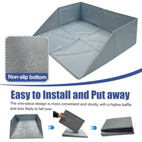 Wibeelee Laundry Guards for Front-Load Washers & Dryers, Secure Guardrails Prevent Clothes Falling Behind, Universal Fit Anti-Slip Organizer with Easy Installation (Gray) (2pcs)