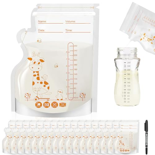 ZOCONE 60 Pièces Sachet Conservation Lait Maternelle, 250 ML Sac Congélation Lait Maternel, sans...
