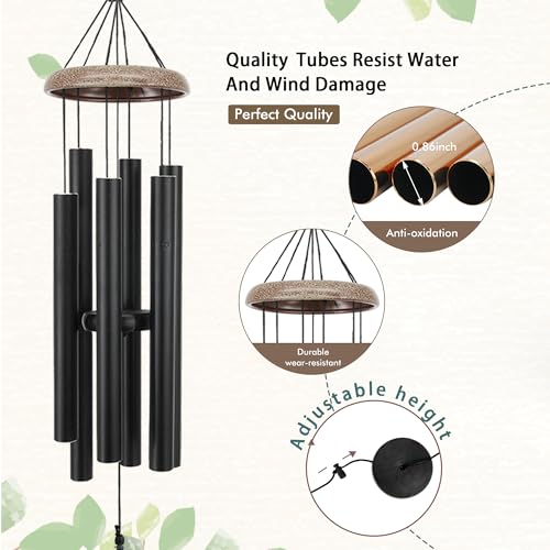 Image of ASTARIN Personalized Happy Retirement Gift, Custom Name Retirement Wind Chimes for Women Men, 35 inch Large Deep Tone Wind Chime Retire Gifts for Teacher Co-Workers Boss