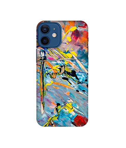 Image of Amazon Brand - Solimo Designer Paint Texture 3D Printed Hard Back Case Mobile Cover for Apple iPhone 12 Mini