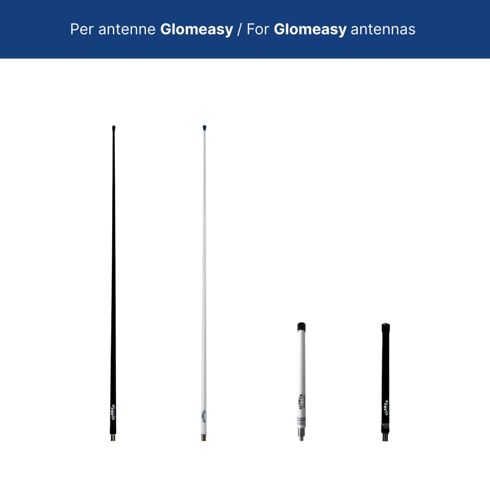 Glomex – Boccola Adattatore RA358 in Ottone Cromato, Filettatura 5/8″x24 a 1″x14, per Antenne Glomex RA300 e RA304