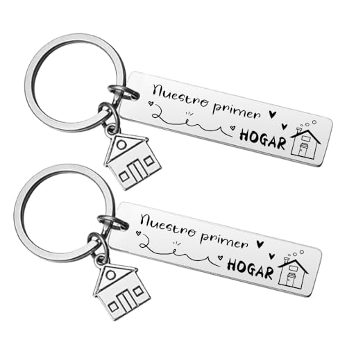 FGHJK Llavero para Hogar, Llavero de Pareja, Nuestro Primer Hogar 2024, Regalos de Inauguración de la Casa, Regalos Cálidos para Parejas (1)