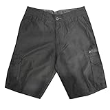 Burnside Men's Traveler 11' Inseam Microfiber Cargo Shorts - Black, 34