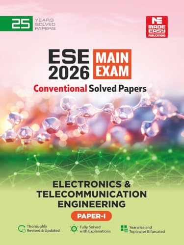 Image of ESE 2026: Mains Examination: Electronics and Telecommunication Engineering (E&T) Volume-I Chapterwise & Topicwise Conventional Solved Papers | 25 Years Solved PYQs 2001-2025 | Fully Solved