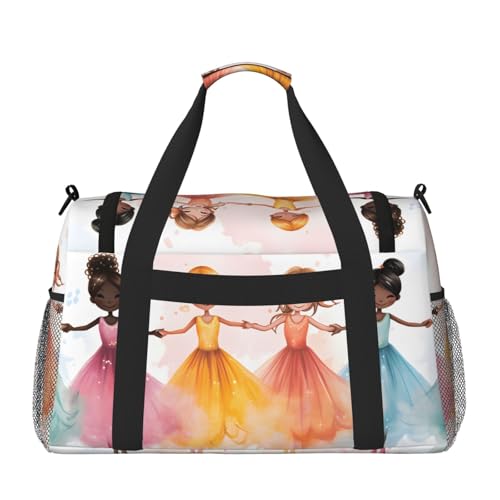 Colorful Girls Duffle Bag for Travel American Women Sports Gym Tote Carry On Bag Large Shoulder Weekend Overnight for Workout2